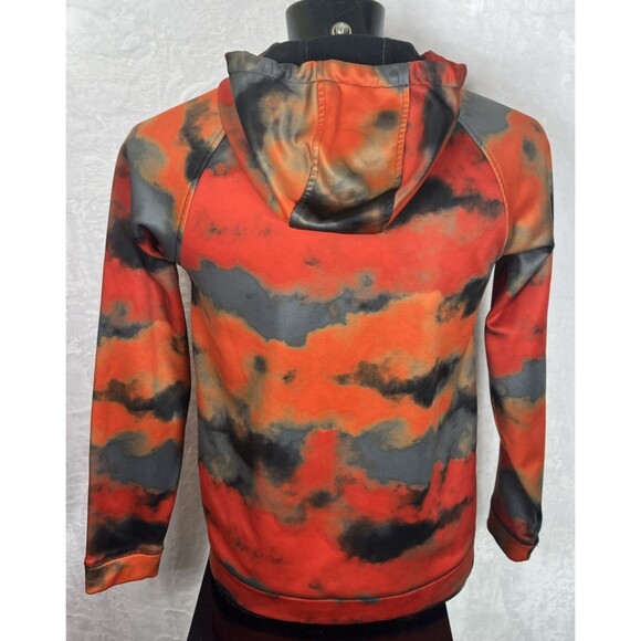 Burton MB Peak Hoodie Men's Full Zip Jacket Orange Gray Black Size Medium - Picture 4 of 10